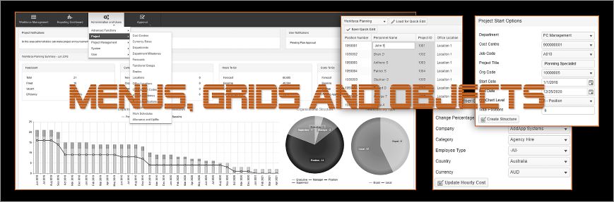 Menus, Grids and Objects